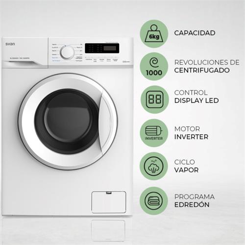 Svan SL6002AIDV Lavadora Carga Frontal 6KG 1000RPM
