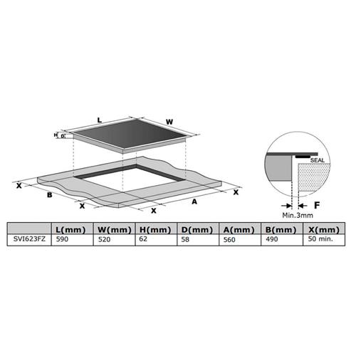 Svan SVI623FZ Placa Inducción 60cm 4F