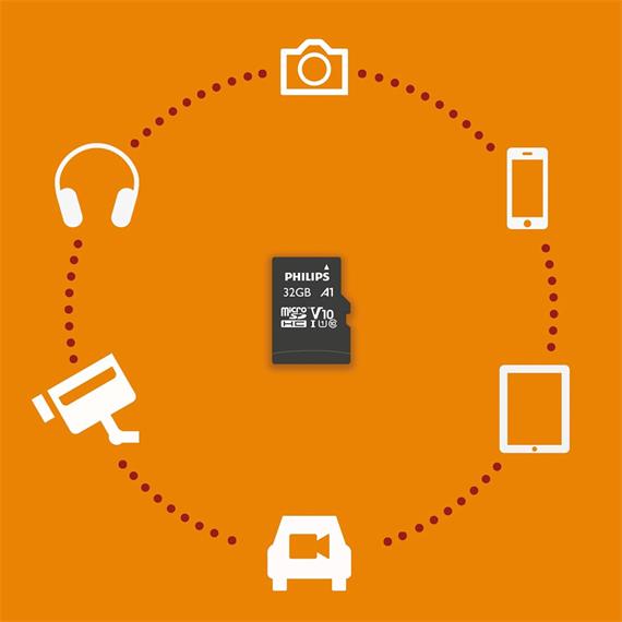 Memoria Philips Micro SDHC Card 32GB Class 10 + Adaptador