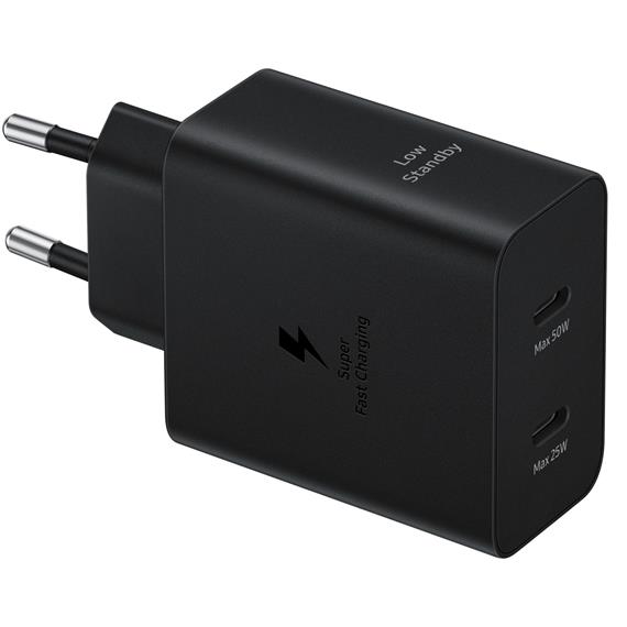Samsung Cargador 50W Doble Salida USB-C + Cable (EP-T5020XBEGEU)