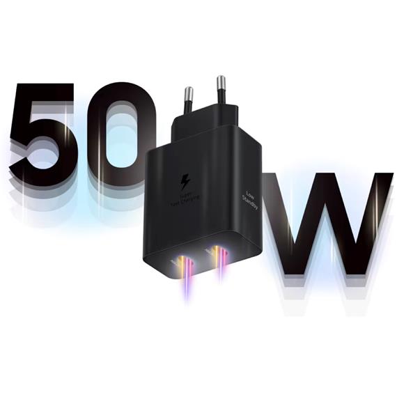 Samsung Cargador 50W Doble Salida USB-C + Cable (EP-T5020XBEGEU)