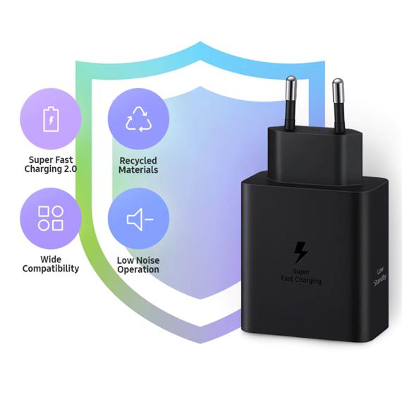 Samsung Cargador 50W Doble Salida USB-C + Cable (EP-T5020XBEGEU)