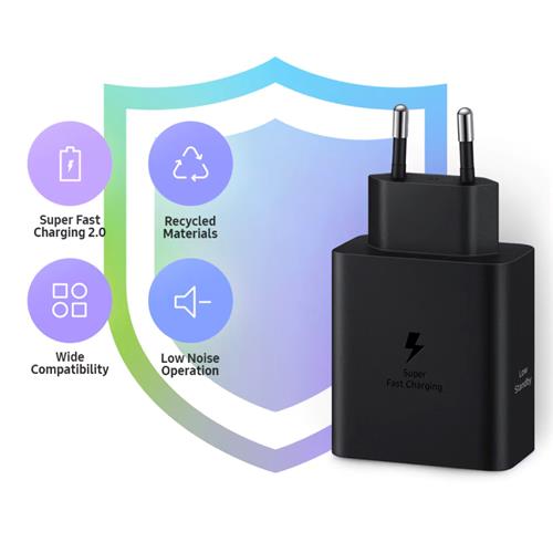 Samsung Cargador 50W Doble Salida USB-C + Cable (EP-T5020XBEGEU)