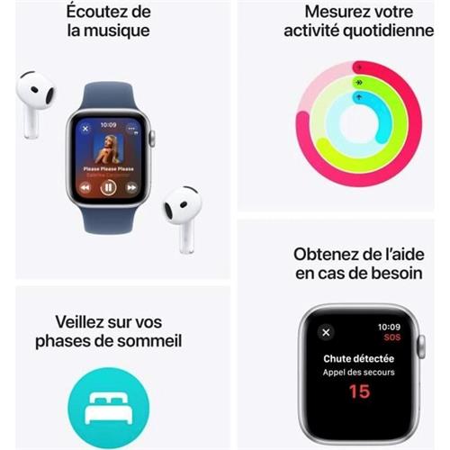 Apple Watch SE 2ª Gen (2024) GPS 40mm Midnight Aluminium S/M (MXE73QF/A)