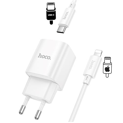 Hoco C149A Cargador Cham PD30W+QC3.0 Type-C to Lightning White