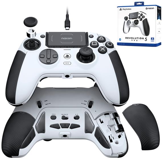 Nacon Mando Revolution 5 Pro Oficial para Playstation 5 Blanco (PS5RP5WSPPT)