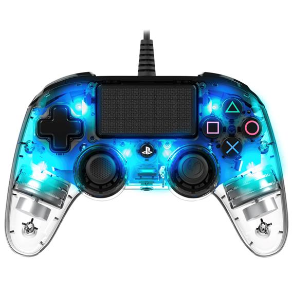 Nacon Mando Oficial Playstation PS4 Compact Azul Transparente (PS4OFCPADCLBLUE)