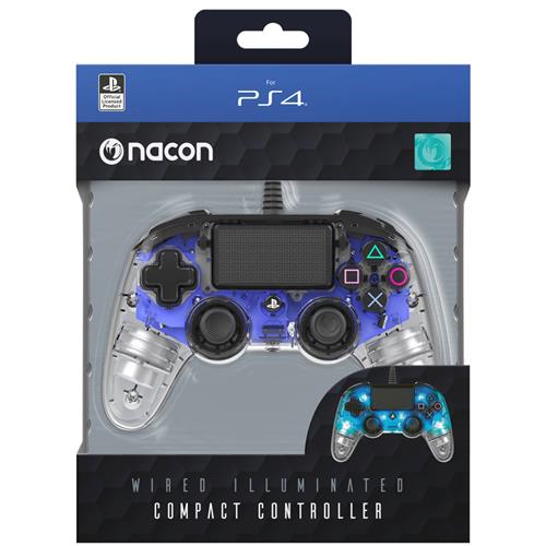 Nacon Mando Oficial Playstation PS4 Compact Azul Transparente (PS4OFCPADCLBLUE)