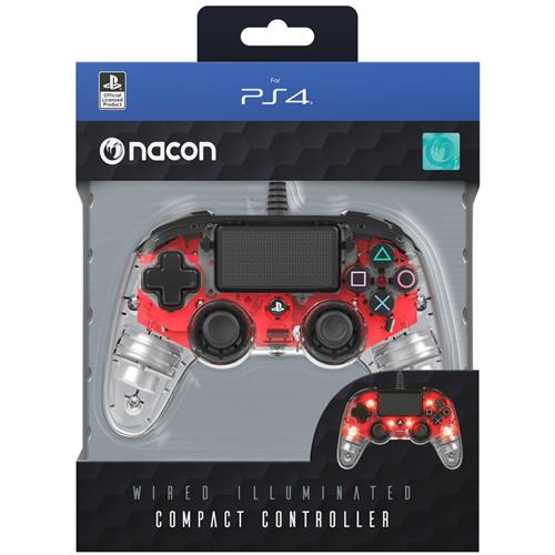 Nacon Mando Oficial Playstation PS4 Compact Rojo (PS4OFCPADCLRED)