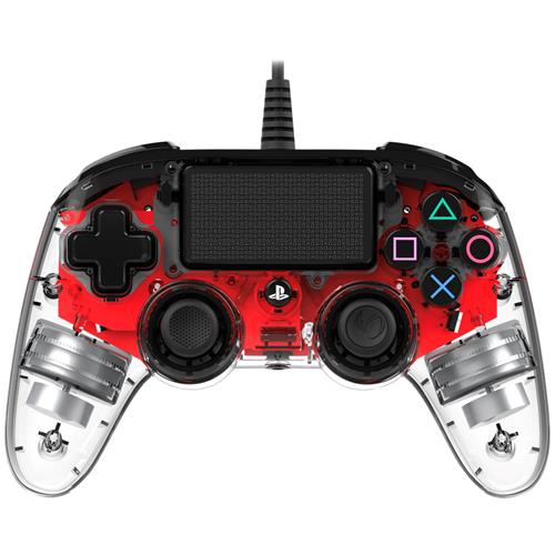 Nacon Mando Oficial Playstation PS4 Compact Rojo (PS4OFCPADCLRED)