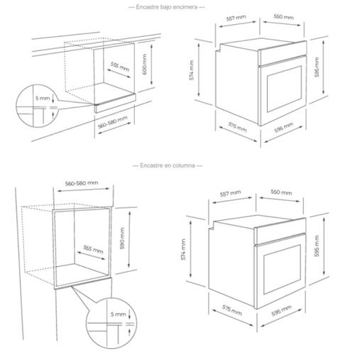 Svan  SHM6701DX Horno Multifunción Display 69L Inox