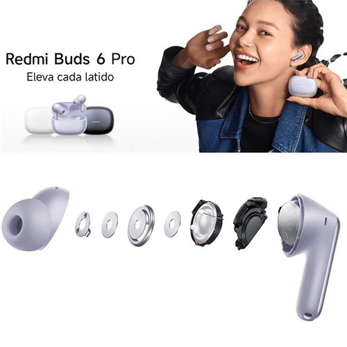 Xiaomi Redmi Buds 6 Pro Negro Auriculares HIFI con Cancelación de Ruido