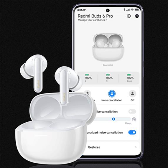 Xiaomi Redmi Buds 6 Pro Negro Auriculares HIFI con Cancelación de Ruido