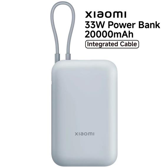 Xiaomi Powerbank 20.000 mAh 33W con Cable Integrado Ice Blue (BHR8975GL)