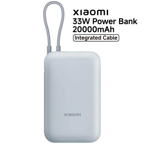 Xiaomi Powerbank 20.000 mAh 33W con Cable Integrado Ice Blue (BHR8975GL)