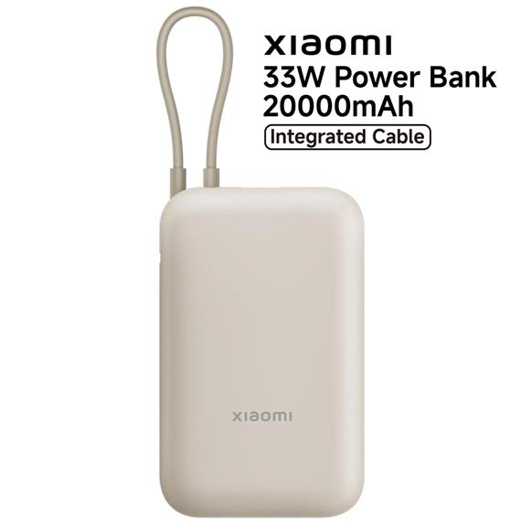 Xiaomi Powerbank 20.000 mAh 33W con Cable Integrado Tan Beige (BHR8851GL)