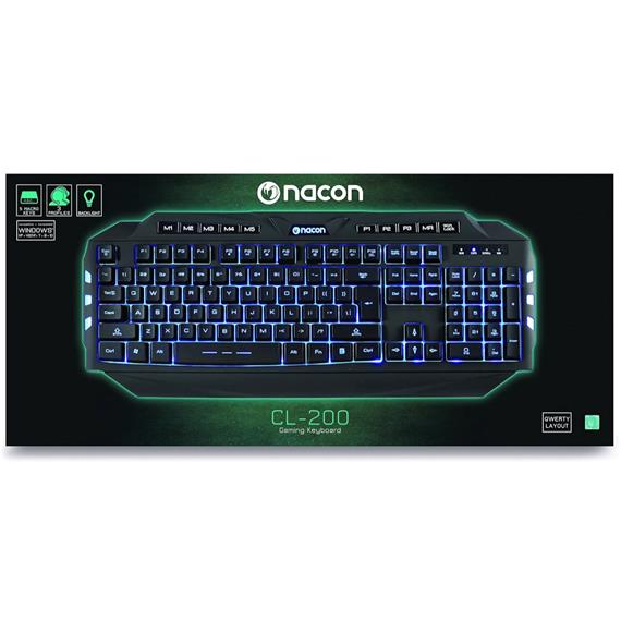 Nacon Teclado Gaming con Teclas de Macro y Retroiluminación (PCCL-200ES)