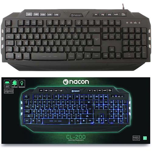 Nacon Teclado Gaming con Teclas de Macro y Retroiluminación (PCCL-200ES)