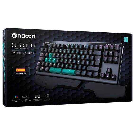 Nacon Teclado Mecánico Gaming con Iluminacón RGB (PCCL-750OMSP)