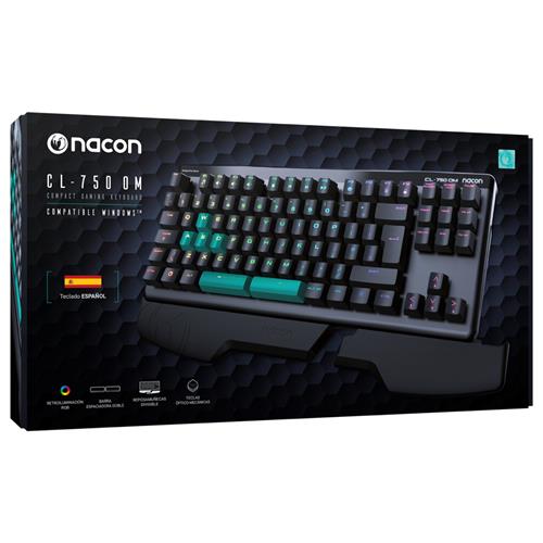 Nacon Teclado Mecánico Gaming con Iluminacón RGB (PCCL-750OMSP)