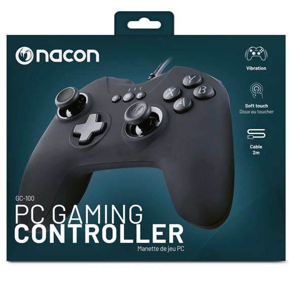 Nacon Mando con Cable para PC con Vibración Negro (PCGC-100XF)