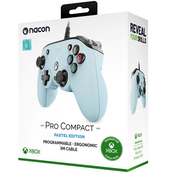 Nacon Pro Compact Mando Programable con licencia XBOX Azul