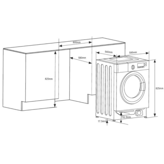 Nodor WM1480I 8KG 1400rpm Lavadora Integración