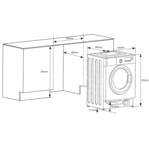 Nodor WM1480I 8KG 1400rpm Lavadora Integración