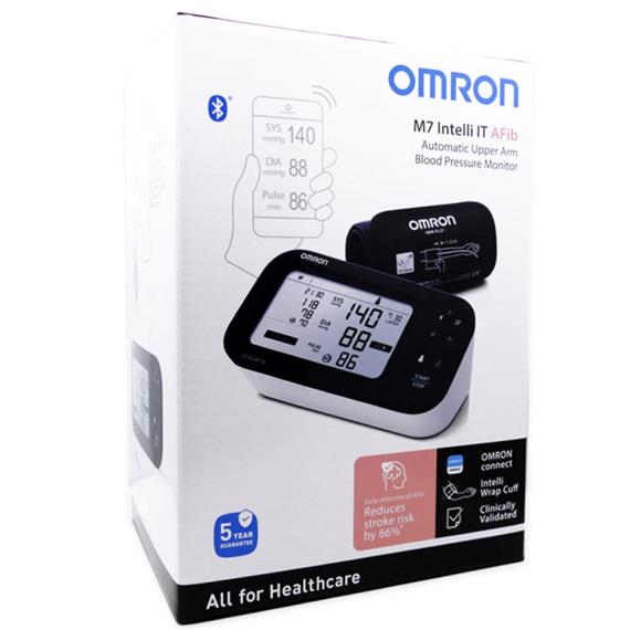 Omron M7 Intelli IT AFib Tensiómetro Bluetooth HEM-7380T1