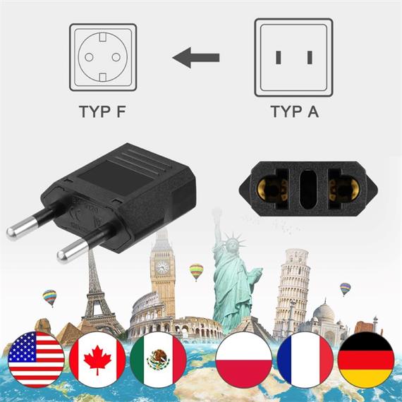 ADAPTADOR DE VIAJE USA-EUR