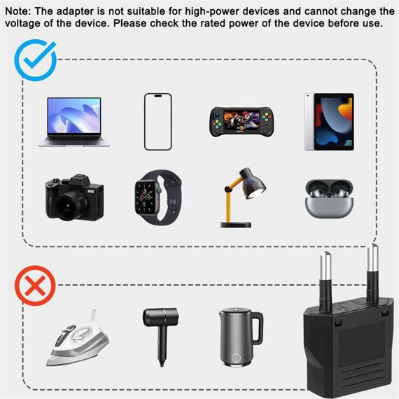 ADAPTADOR DE VIAJE USA-EUR