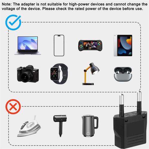 ADAPTADOR DE VIAJE USA-EUR