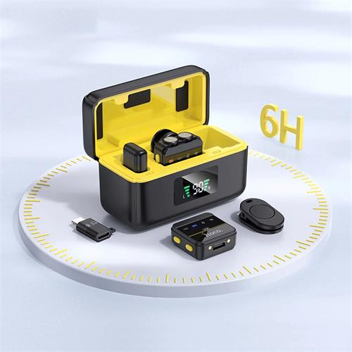 Hoco L17 Micrófono Doble Lavalier Inalámbrico con USB-C y Lightning