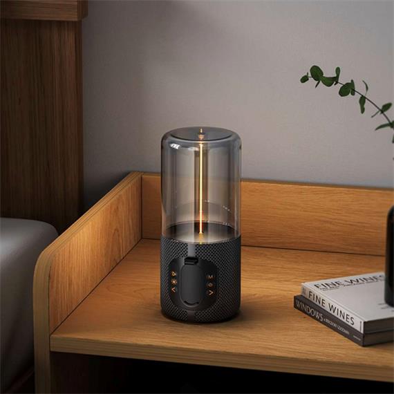 Hoco BS64 Rocker Altavoz Inalámbrico 5W con Filamento de Luz Gris