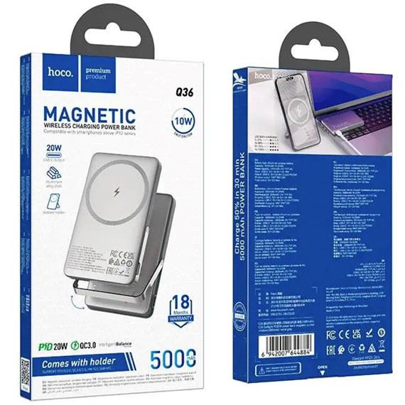 Powerbank Hoco Q36 PD20W 5.000mAh Magsafe con soporte