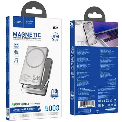 Powerbank Hoco Q36 PD20W 5.000mAh Magsafe con soporte