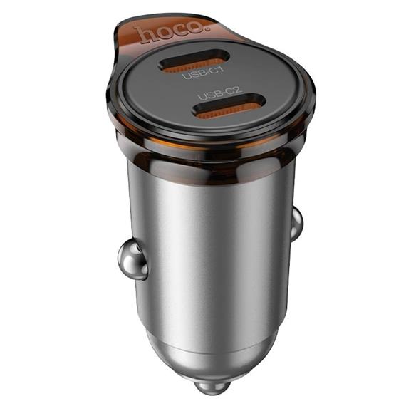 Cargador Coche USB-C 45W Hoco NZ16B con Salida Doble