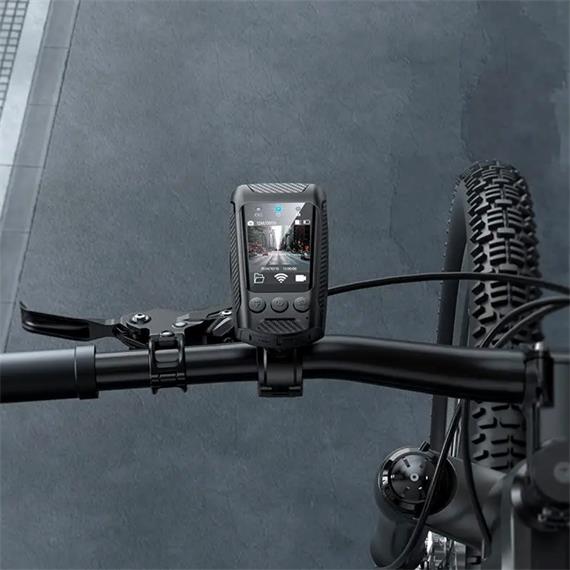 Hoco DV104 Cámara 4K con pantalla y luz LED para Bicicleta o Moto