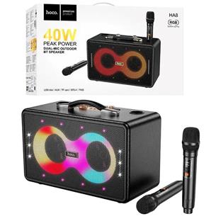 Hoco HA8 Altavoz Karaoke Bluetooth 40W con 2 Micrófonos