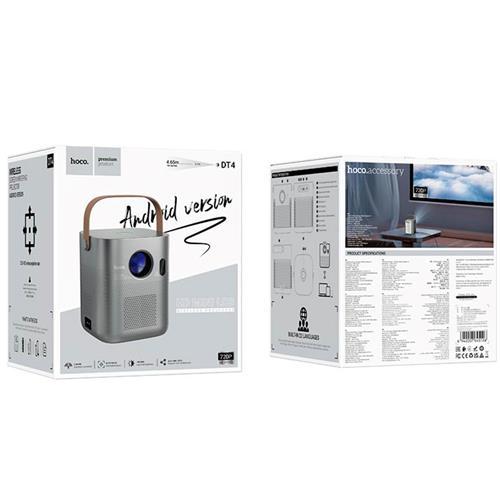 Hoco DT4 Proyector Smart Android 13, 190 Lumen, Wifi, Autofocus, 720p