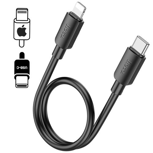 Cable USB-C a Lightning 0.25 metros 20w Hoco X96 Negro