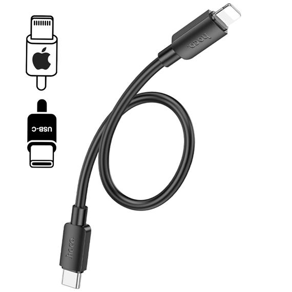 Cable USB-C a Lightning 0.25 metros 20w Hoco X96 Negro