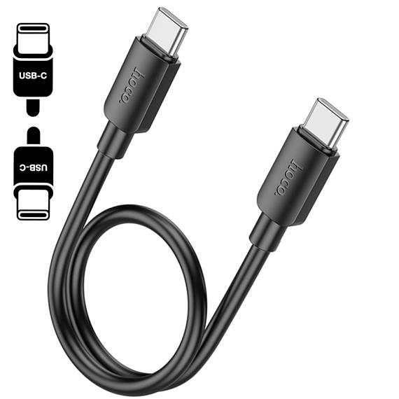 Cable USB-C a USB-C 0.25 metros 60w Hoco X96 Negro