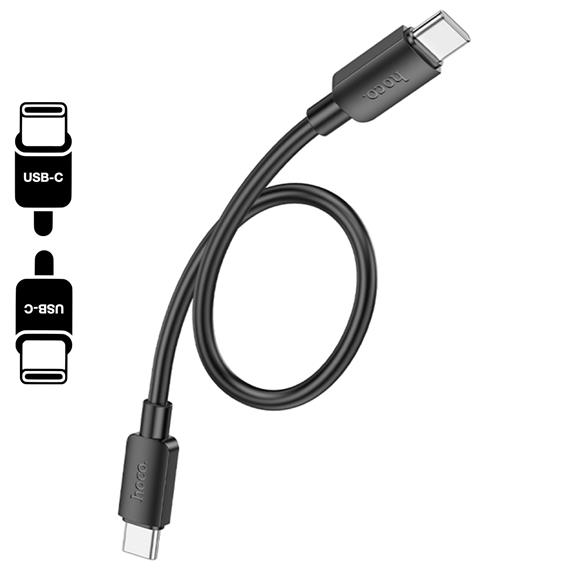 Cable USB-C a USB-C 0.25 metros 60w Hoco X96 Negro
