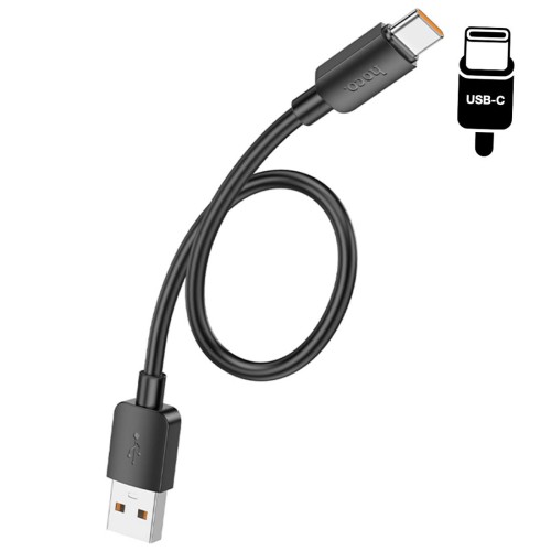 Cable USB-A to USB-C 0.25 metros 100w Hoco X96 Negro