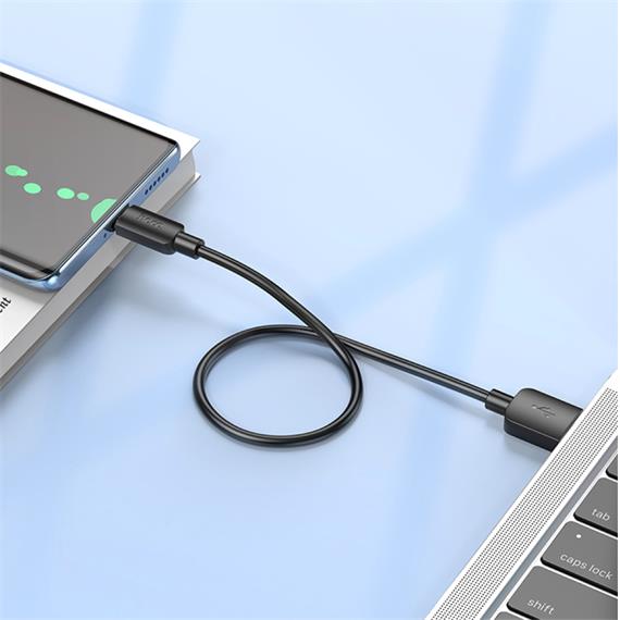 Cable USB-A to USB-C 0.25 metros 100w Hoco X96 Negro
