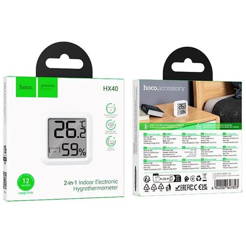 Hoco HX40 Monitor Atmósferico de Temperatura y Humedad para Interior
