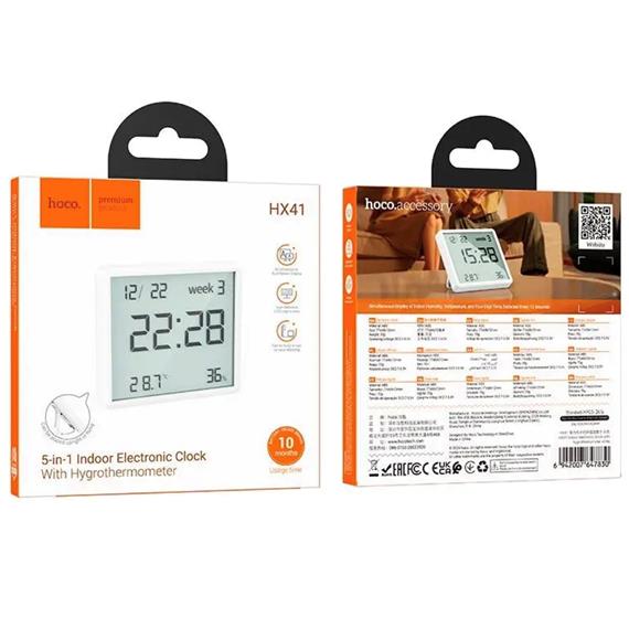 Hoco HX41 Monitor Atmósferico con Temperatura Humedad y Reloj