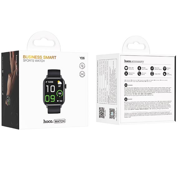 Hoco Y26 SmartWatch con llamadas Bluetooth Black