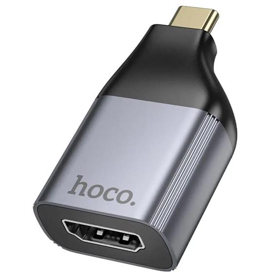 Adaptador USB-C a HDMI Hoco UA33 Gris Metal